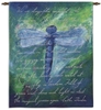 Dragonfly Poem Wall Tapestry C-2399, Carolina, USAwoven, Tapestry, Animal, Blue, Green, 30-39Incheswide, 10-29Inchestall, Horizontal, Cotton, Woven, Wall, Hanging, Tapestries, tapestries, tapestrys, hangings, and, the