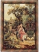 Romance by the Fountain Italian Wall Tapestry - W-287