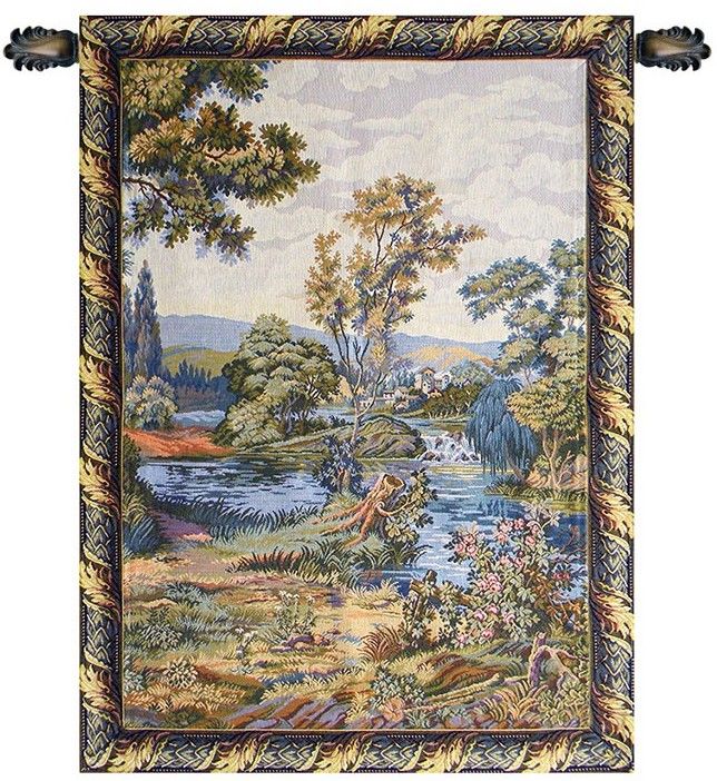 Fishing at the Lake Vertical Italian Tapestry Wall Hanging by Francois –  HomeDecorTapestries